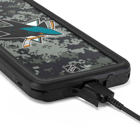 NHL San Jose Sharks Camo Galaxy S20 Plus Waterproof Case