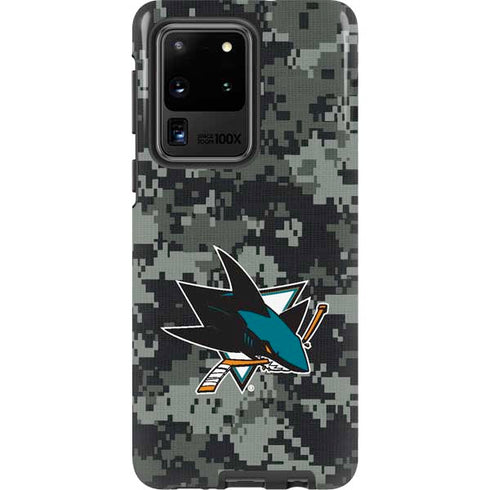 NHL San Jose Sharks Camo Galaxy S20 Ultra 5G Pro Case