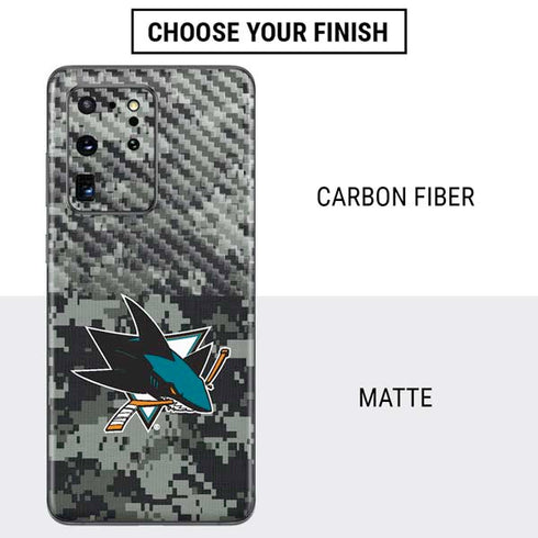 NHL San Jose Sharks Camo Galaxy S20 Ultra 5G Skin