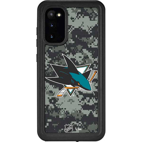 NHL San Jose Sharks Camo Galaxy S20 Waterproof Case