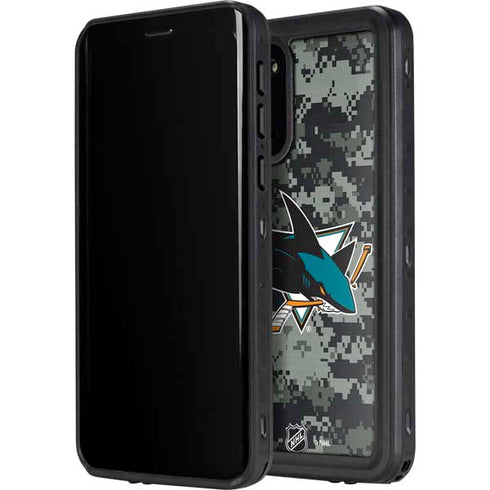 NHL San Jose Sharks Camo Galaxy S20 Waterproof Case