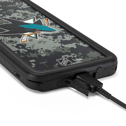 NHL San Jose Sharks Camo Galaxy S20 Waterproof Case
