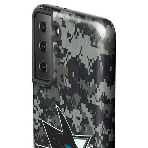 NHL San Jose Sharks Camo Galaxy S21 FE Pro Case