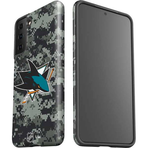 NHL San Jose Sharks Camo Galaxy S21 FE Pro Case