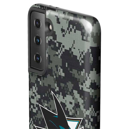 NHL San Jose Sharks Camo Galaxy S21 Plus 5G Pro Case