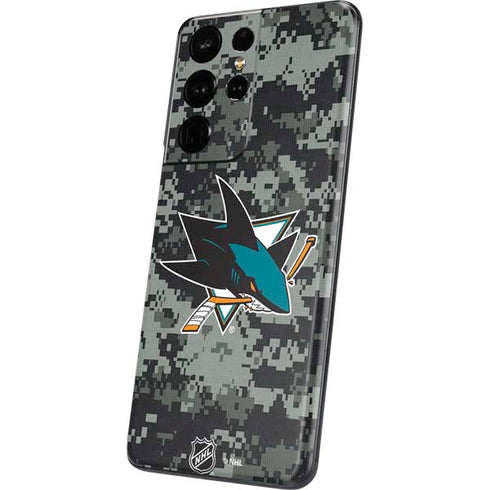 NHL San Jose Sharks Camo Galaxy S21 Ultra 5G Skin