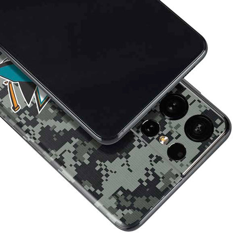 NHL San Jose Sharks Camo Galaxy S21 Ultra 5G Skin