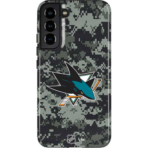 NHL San Jose Sharks Camo Galaxy S22 Plus Pro Case