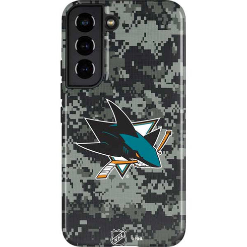 NHL San Jose Sharks Camo Galaxy S22 Pro Case