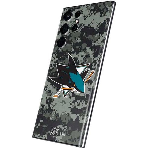 NHL San Jose Sharks Camo Galaxy S22 Ultra Skin
