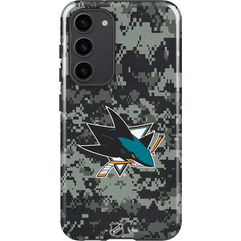 NHL San Jose Sharks Camo Galaxy S23 Plus Pro Case