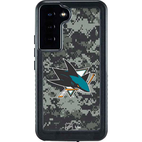 NHL San Jose Sharks Camo Galaxy S23 Plus Waterproof Case
