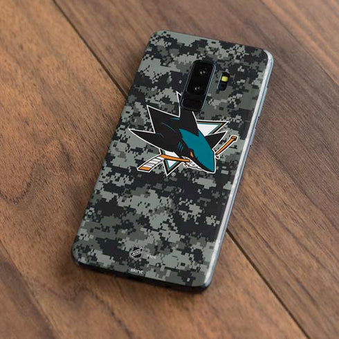 NHL San Jose Sharks Camo Galaxy S9 Plus Skin