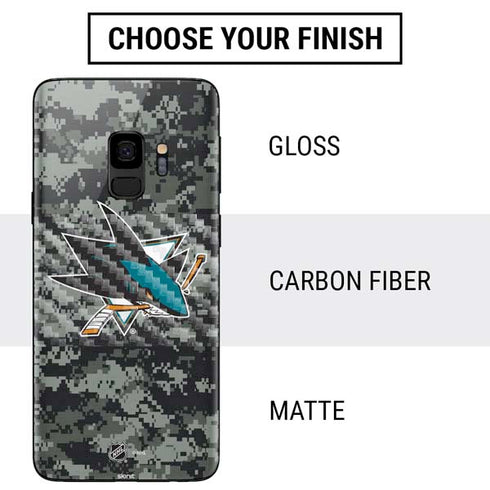 NHL San Jose Sharks Camo Galaxy S9 Skin