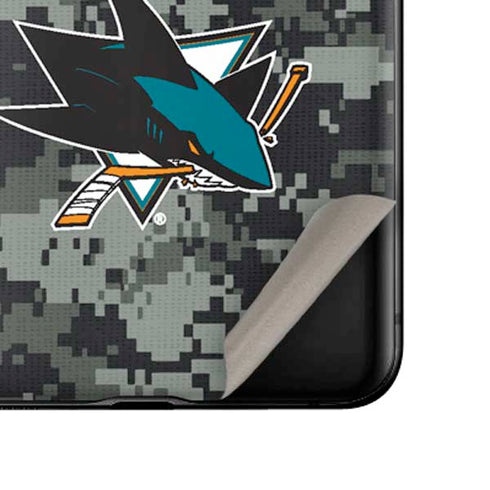 NHL San Jose Sharks Camo Galaxy Z Flip Skin