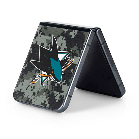 NHL San Jose Sharks Camo Galaxy Z Flip5 5G Skin