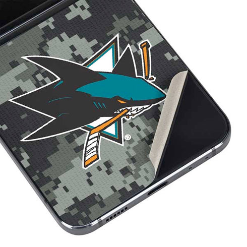 NHL San Jose Sharks Camo Galaxy Z Flip5 5G Skin