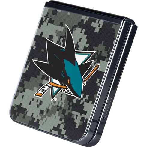 NHL San Jose Sharks Camo Galaxy Z Flip5 5G Skin