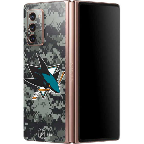 NHL San Jose Sharks Camo Galaxy Z Fold2 5G Skin