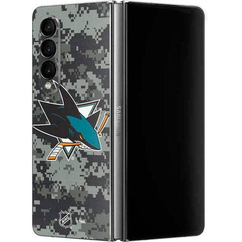 NHL San Jose Sharks Camo Galaxy Z Fold4 5G Skin