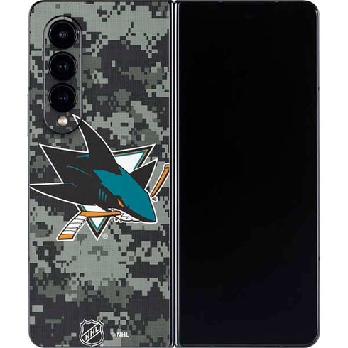 NHL San Jose Sharks Camo Galaxy Z Fold4 5G Skin