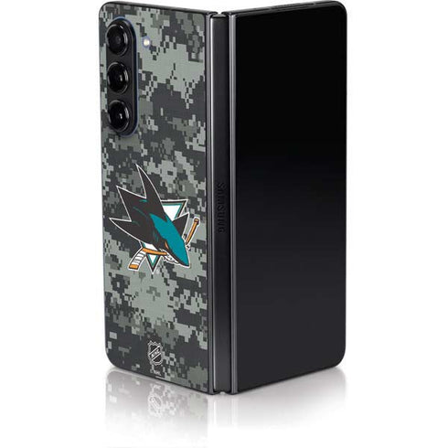 NHL San Jose Sharks Camo Galaxy Z Fold5 5G Skin