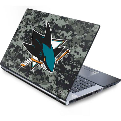 NHL San Jose Sharks Camo Generic Laptop Skin