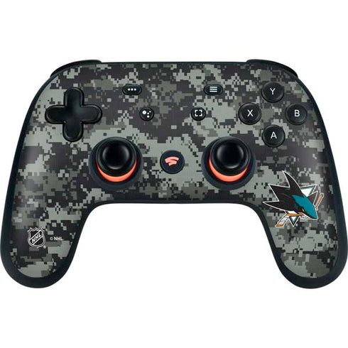 NHL San Jose Sharks Camo Google Stadia Controller Skin
