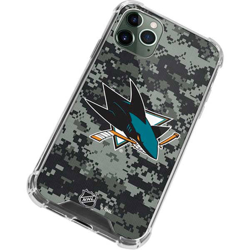 NHL San Jose Sharks Camo iPhone 11 Pro Max Clear Case