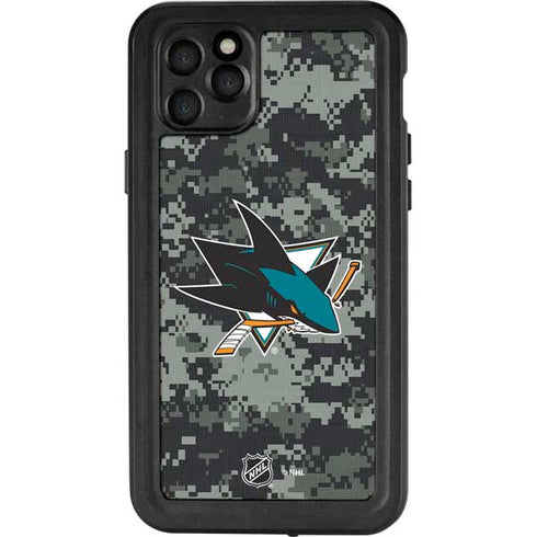 NHL San Jose Sharks Camo iPhone 11 Pro Max Waterproof Case