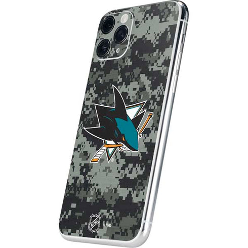 NHL San Jose Sharks Camo iPhone 11 Pro Skin