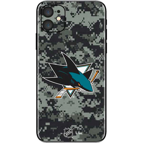 NHL San Jose Sharks Camo iPhone 11 Skin