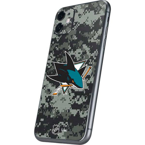 NHL San Jose Sharks Camo iPhone 11 Skin