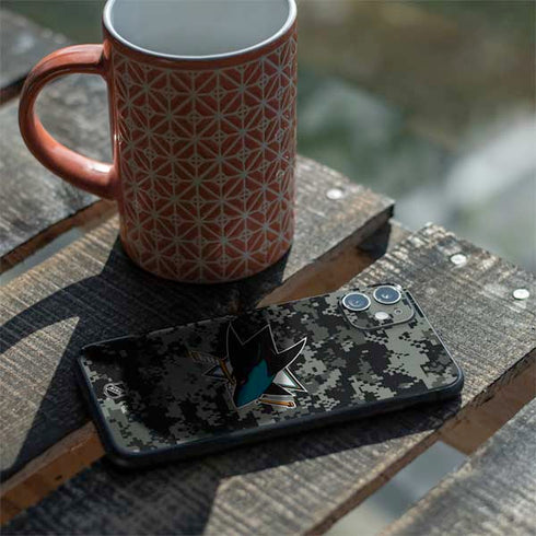 NHL San Jose Sharks Camo iPhone 11 Skin