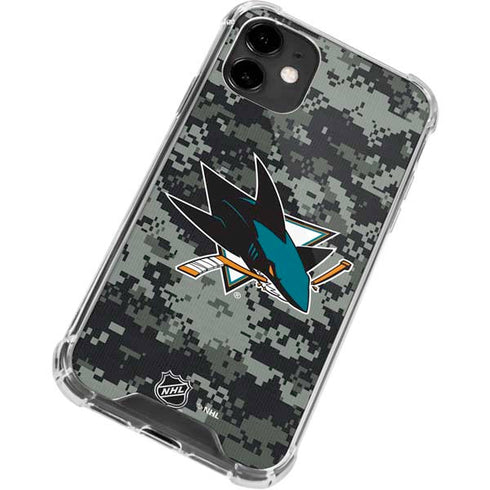 NHL San Jose Sharks Camo iPhone 12 Mini Clear Case