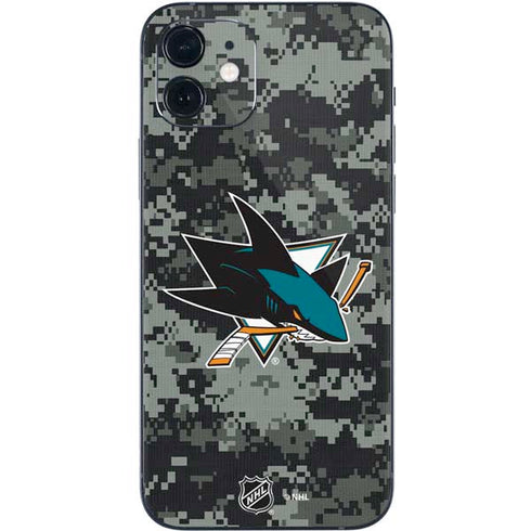 NHL San Jose Sharks Camo iPhone 12 Mini Skin