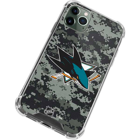 NHL San Jose Sharks Camo iPhone 12 Pro Clear Case