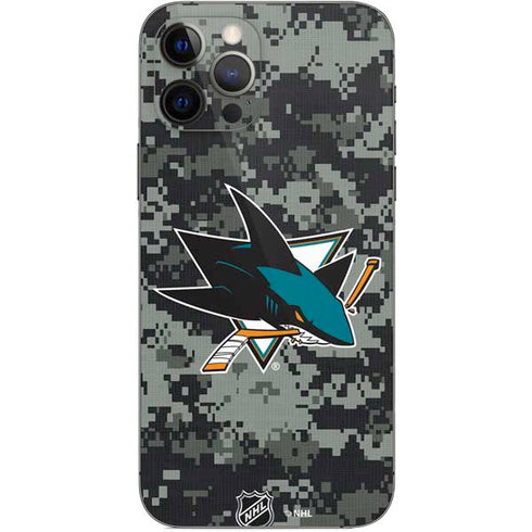 NHL San Jose Sharks Camo iPhone 12 Pro Skin