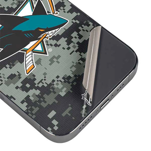 NHL San Jose Sharks Camo iPhone 13 Pro Max Skin