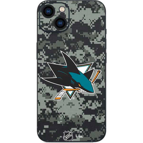 NHL San Jose Sharks Camo iPhone 13 Skin