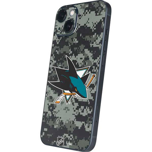 NHL San Jose Sharks Camo iPhone 15 Plus Skin