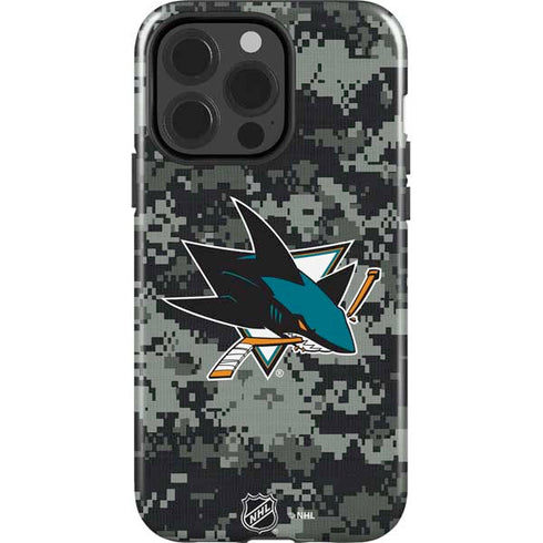 NHL San Jose Sharks Camo iPhone 15 Pro Impact Case
