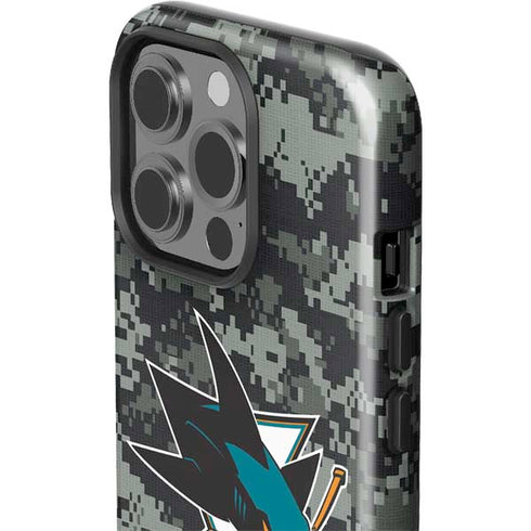 NHL San Jose Sharks Camo iPhone 15 Pro Impact Case