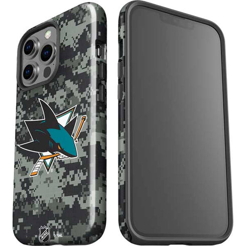 NHL San Jose Sharks Camo iPhone 15 Pro Impact Case