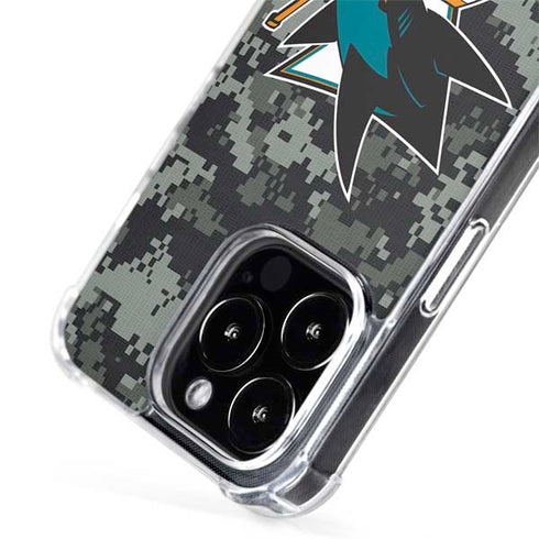 NHL San Jose Sharks Camo iPhone 15 Pro Max MagSafe Case