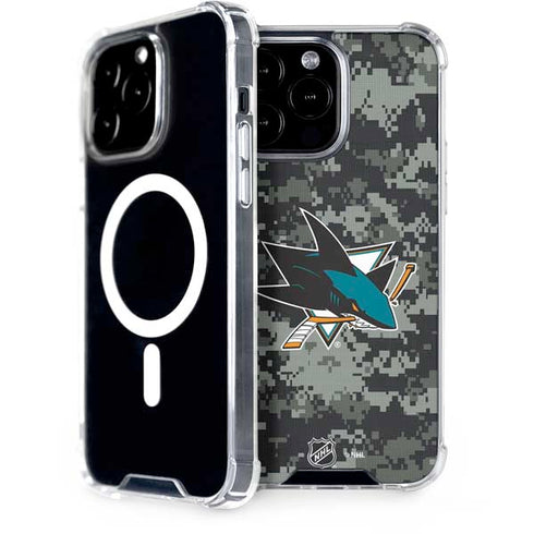 NHL San Jose Sharks Camo iPhone 15 Pro Max MagSafe Case