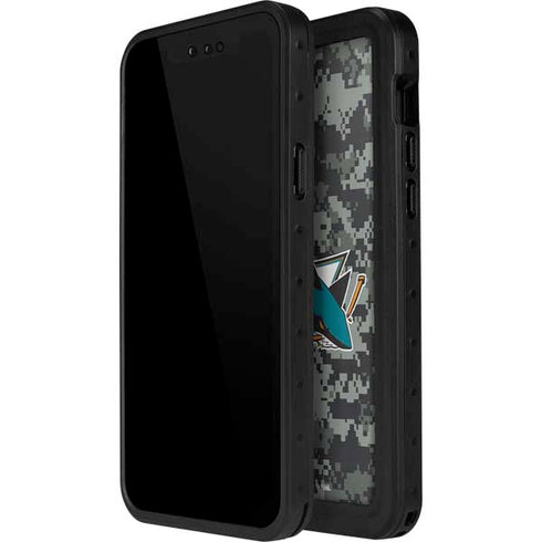 NHL San Jose Sharks Camo iPhone 14 Pro Max Waterproof Case