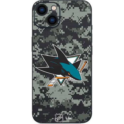 NHL San Jose Sharks Camo iPhone 14 Skin