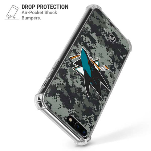 NHL San Jose Sharks Camo iPhone 7/8 Plus Clear Case