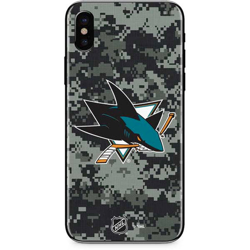 NHL San Jose Sharks Camo iPhone X Skin